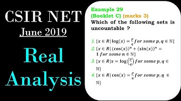 CSIR NET MATHEMATICS | Real Analysis | Uncountable set Concepts & Solutions June 2019