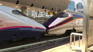 JR東日本 山形新幹線E3系 2000番台 L編成 (つばさ)＆東北新幹線 E2系 1000番台 J69編成(Magic Dream Shinkansen) 発車