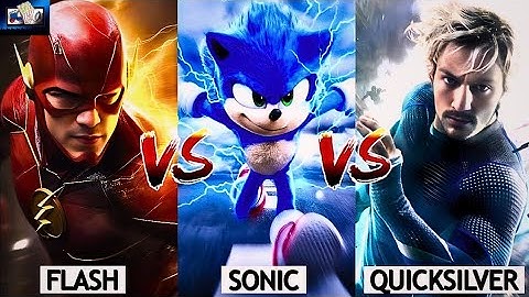 Sonic Vs Flash Vs Quicksilver Speed Comparison |popcorn cinema|