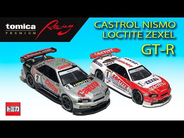 tomica PREMIUM Racing CASTROL NISMO GT-R & LOCTITE ZEXEL GT-R MK