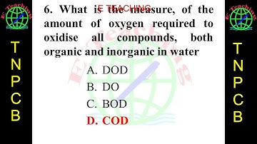Important questions for TNPCB Environmental scientist post competitive exam