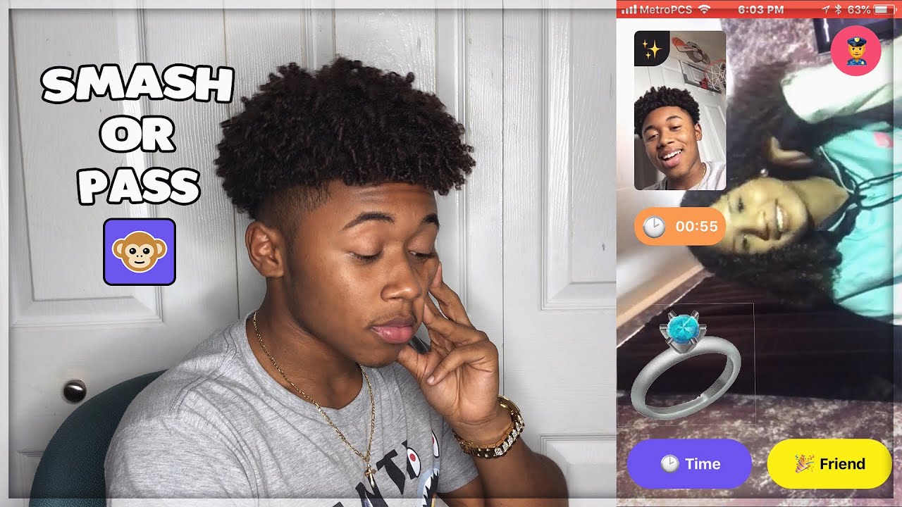 ASKING GIRLS WOULD THEY SMASH OR PASS ME ON THE MONKEY APP😍🙈