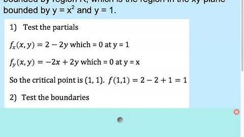 multivariable calculus 14.7b absolute extrema