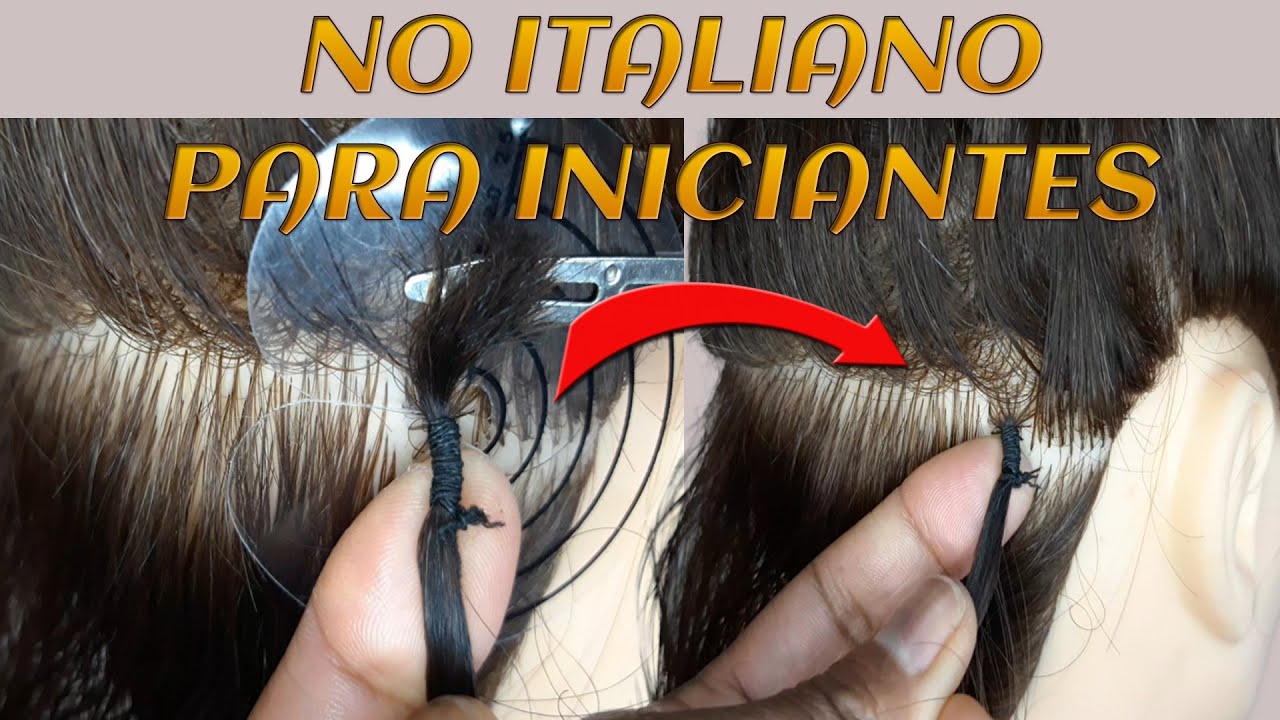 MEGA HAIR NO ITALIANO DETALHADO PARA MEGAHISTA INICIANTES FIO A FIO AMARRADO PASSO A PASSO 