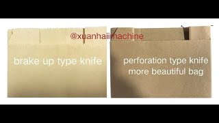 High Speed High quality perforation knife type Sharp V bottom Paper bag Machine