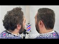 Learn man’s haircut with scissors tutoria#hair #menhaircuts#hairsalon#hairstyle#barberlife #lernen