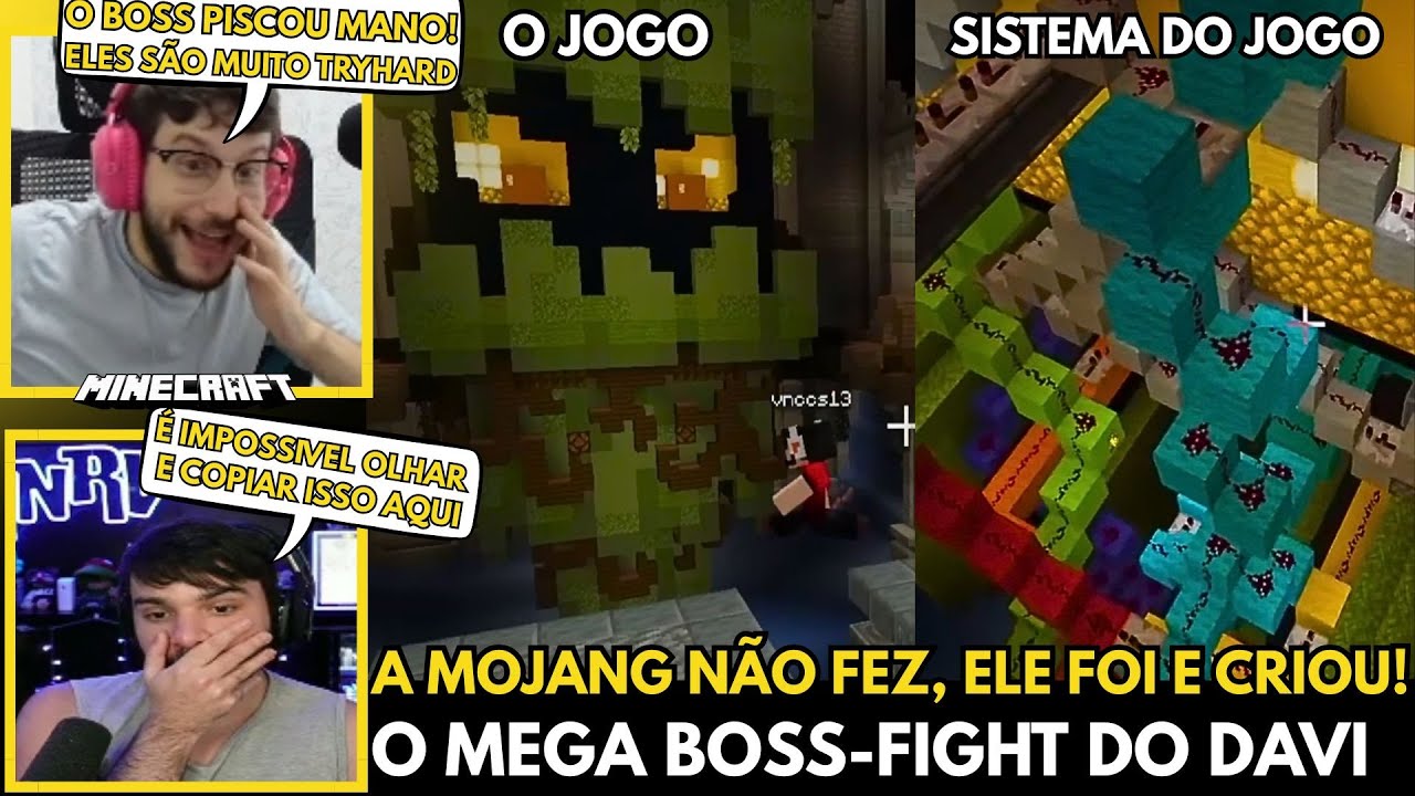 🚨 O MEGA BOSS FIGHT DO DAVI! COMO ELE FEZ? GREVTHAR & MINERVA COMENTAM VIDEO DO 