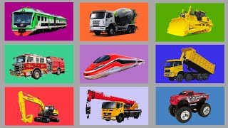 Tebak Gambar Kereta Api CC206, Truk Oleng, Truk Molen, Kereta Cepat, Mobil Monster, Truk Pemadam