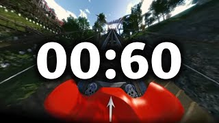 60 second Countdown Timer (Roller Coaster) Clock with Simple Beeps