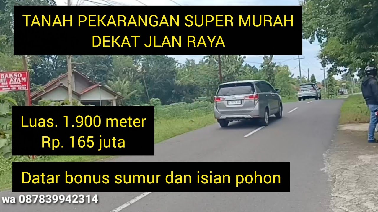 TANAH PEKARANGAN SUPER MURAH DEKAT JLAN RAYA