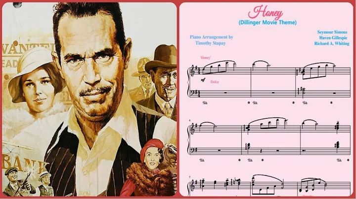 Honey -  (Dillinger Theme) Piano Solo Arrangement