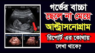 আল্ট্রাসনোগ্রাম রিপোর্ট দেখে নিজে জানুন গর্ভের সন্তান ছেলে না মেয়ে |  Ultrasound report in Pregnancy
