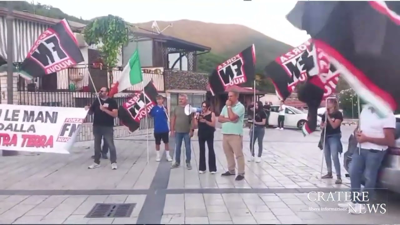 Roberto Fiore ad Ailano contro disastri ambientali