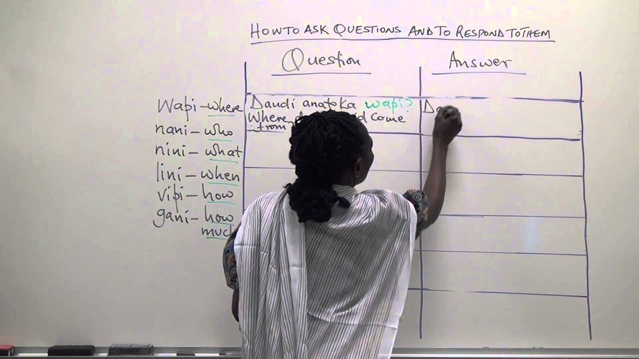 Swahili Grammar: Questions and Answers