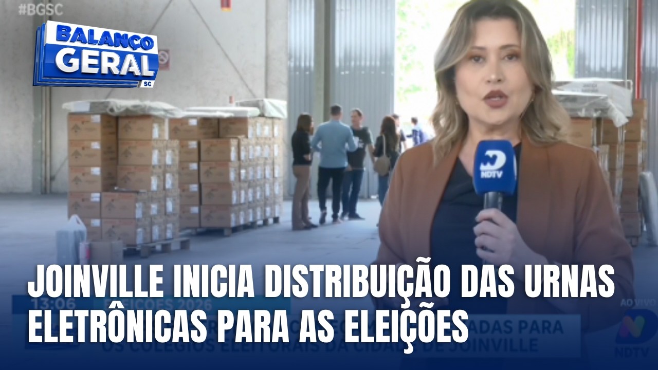 Urnas eletrônicas começam a ser distribuídas para votação em Joinville