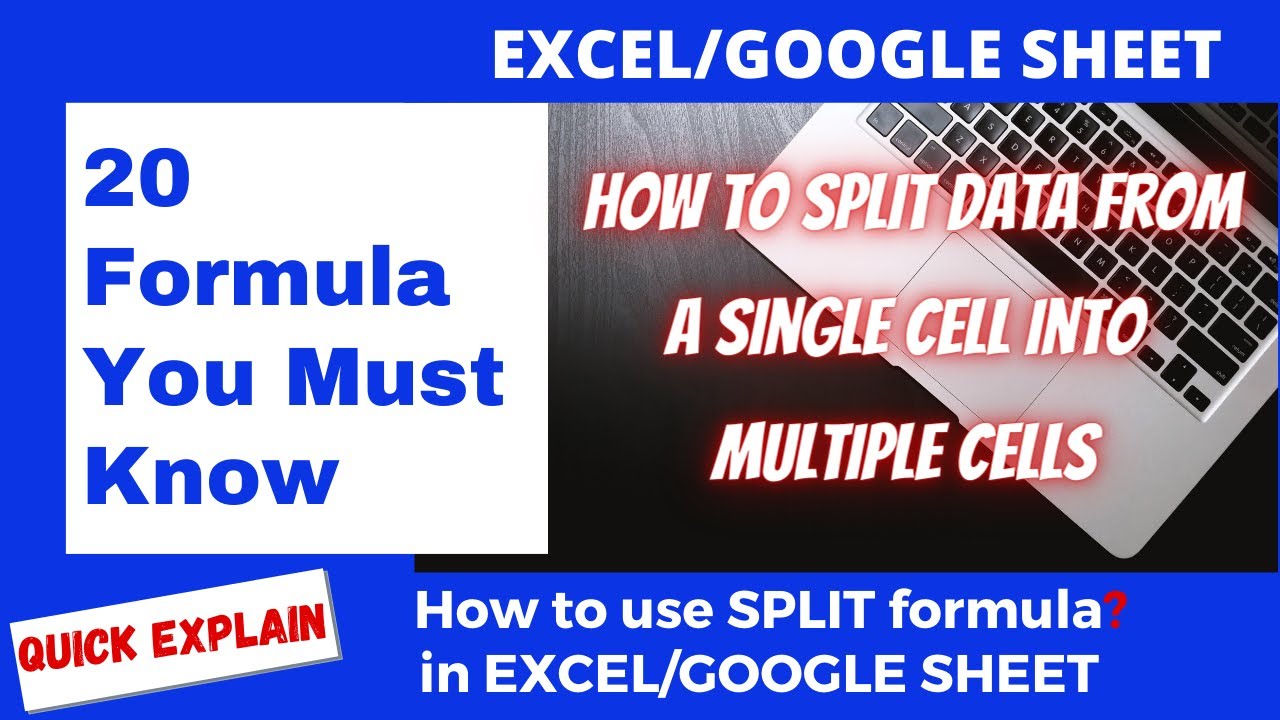 How to split data from one cell to multiple cell in Excel (Hindi ...