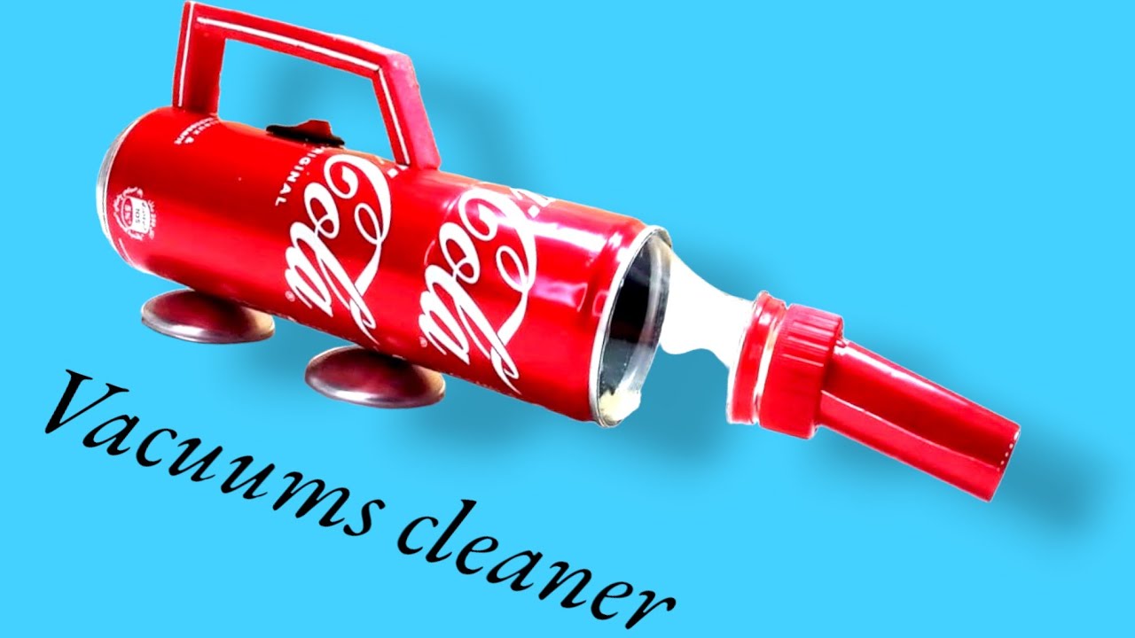 How to Make a Mini Vacuum Cleaner made with Soda Cans and Recyclable Materials at home.