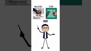 🏠📈 What’s the difference between Real Estate and Stocks? #differencehub #legaleducation #shorts