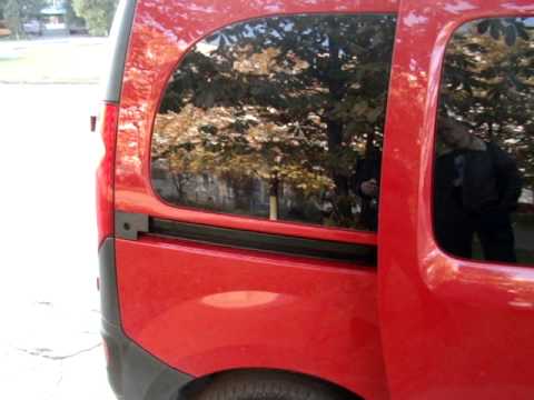 Работа электропривода двери на Renault Kangoo, Volkswagen Caddy