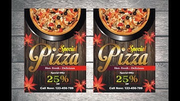 Pizza Restaurant Flyer Design - Coreldraw Tutorial