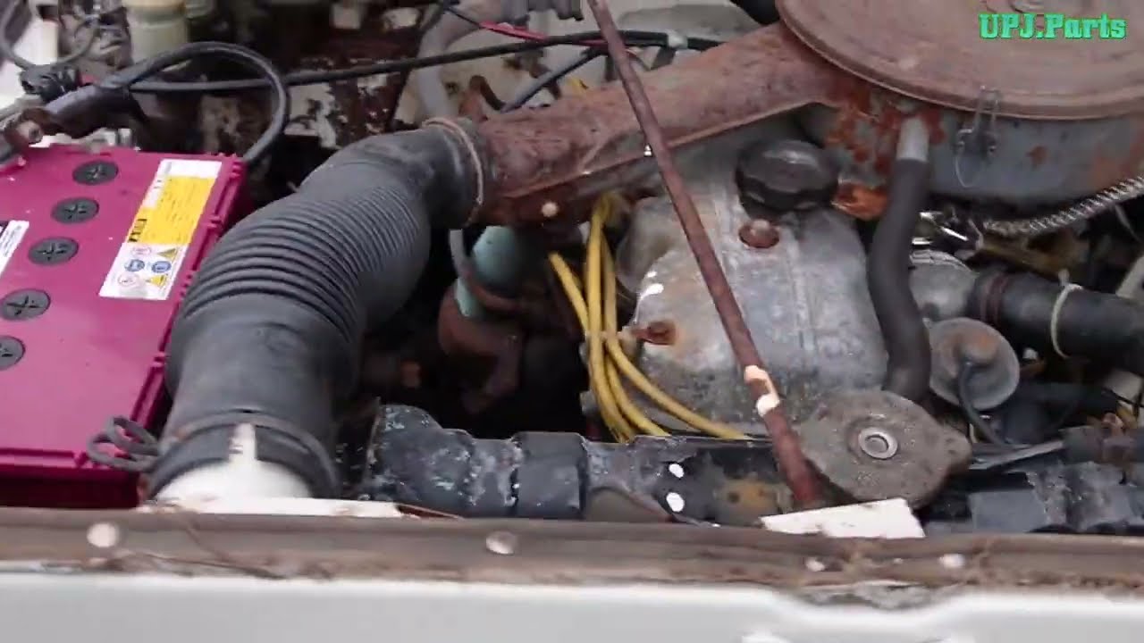 三菱 ジープ(J58) エンジン始動テスト 4G52 ガソリン エンジン音