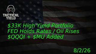 $33K High Yield Portfolio - FED Holds Rates / Oil Rises - $QQQI + $MU Added