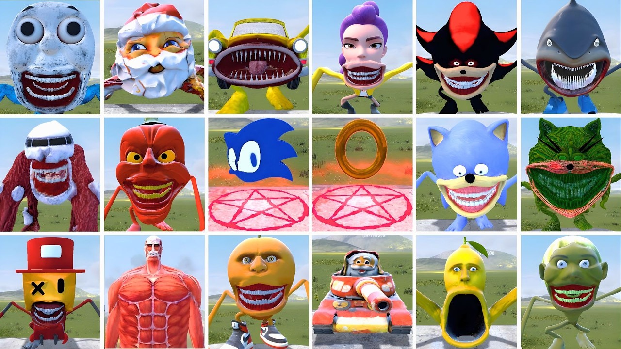 I PLAYED DEATHMATCH GAME WITH ALL SHIN SONIC TAPES FAMILY VS SEA EATER FAMILY in Garry's Mod!