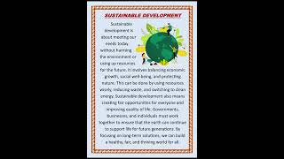 Sustainable Development | Essay on Sustainable Development | Paragraph on Sustainable Development |