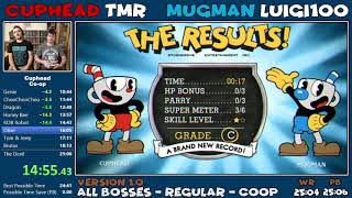 [World Record] Cuphead - All Bosses Co-op Regular in 24:46 (Legacy) screenshot 2