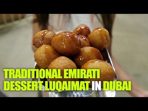 DELICIOUS Emirati Dessert Luqaimat in Dubai At Global Village | Curly Tales