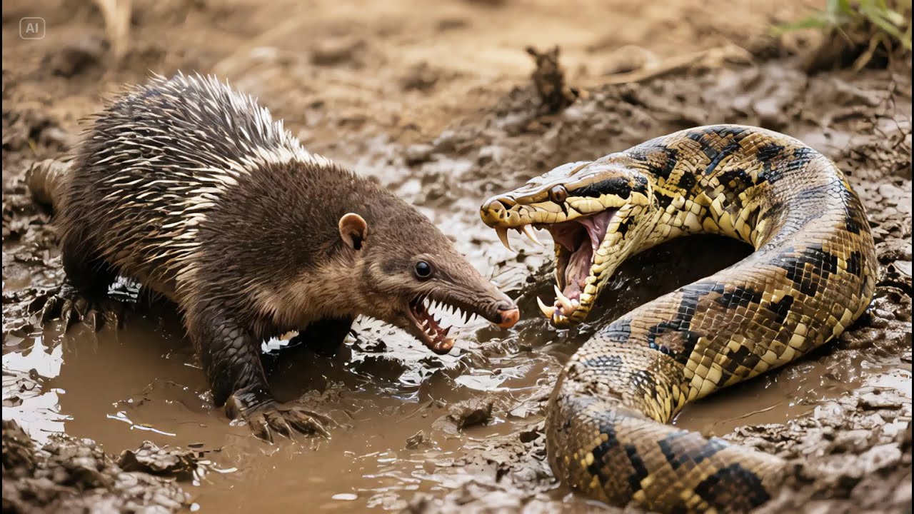 Claws and Coils: A Wild Showdown Unleashed#python#zebra #animalbattle# ...