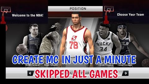 How to create MC in just a minute (Skipped all games and drills) NBA 2K20 v93•95 / v97 / v98