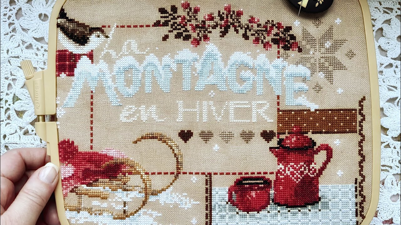 Вышивка. Madame la fee. La Montaigne en Hiver.