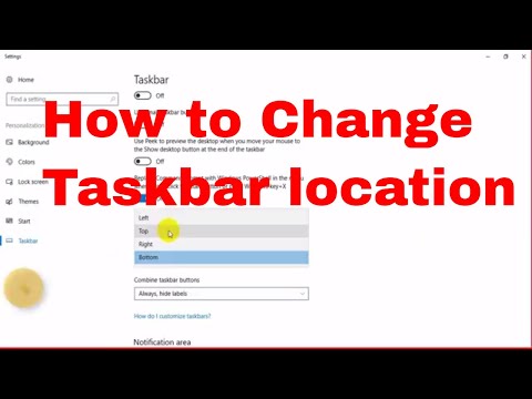 How to Move Taskbar Loction on Windows 10 - Computer or Laptop