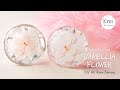 UV Resin - Hand Painted Camellia Flower Earring