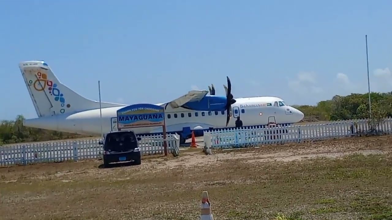 Bahamasair ATR 42-600 Take off in Mayaguana and landing in Nassau 