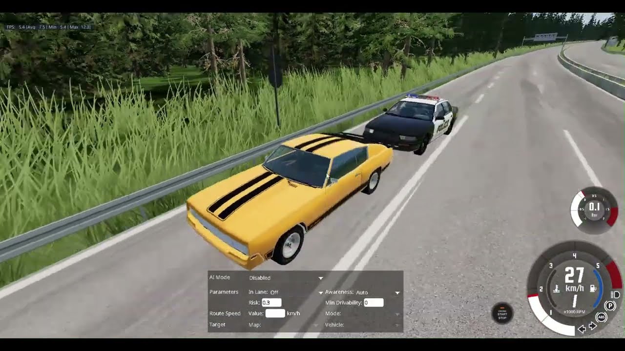BeamNG drive Police Chase but is kavinsky Pacific Coast Highway Song