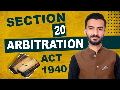 SECTION 20 ARBITRATION ACT 1940 - YouTube