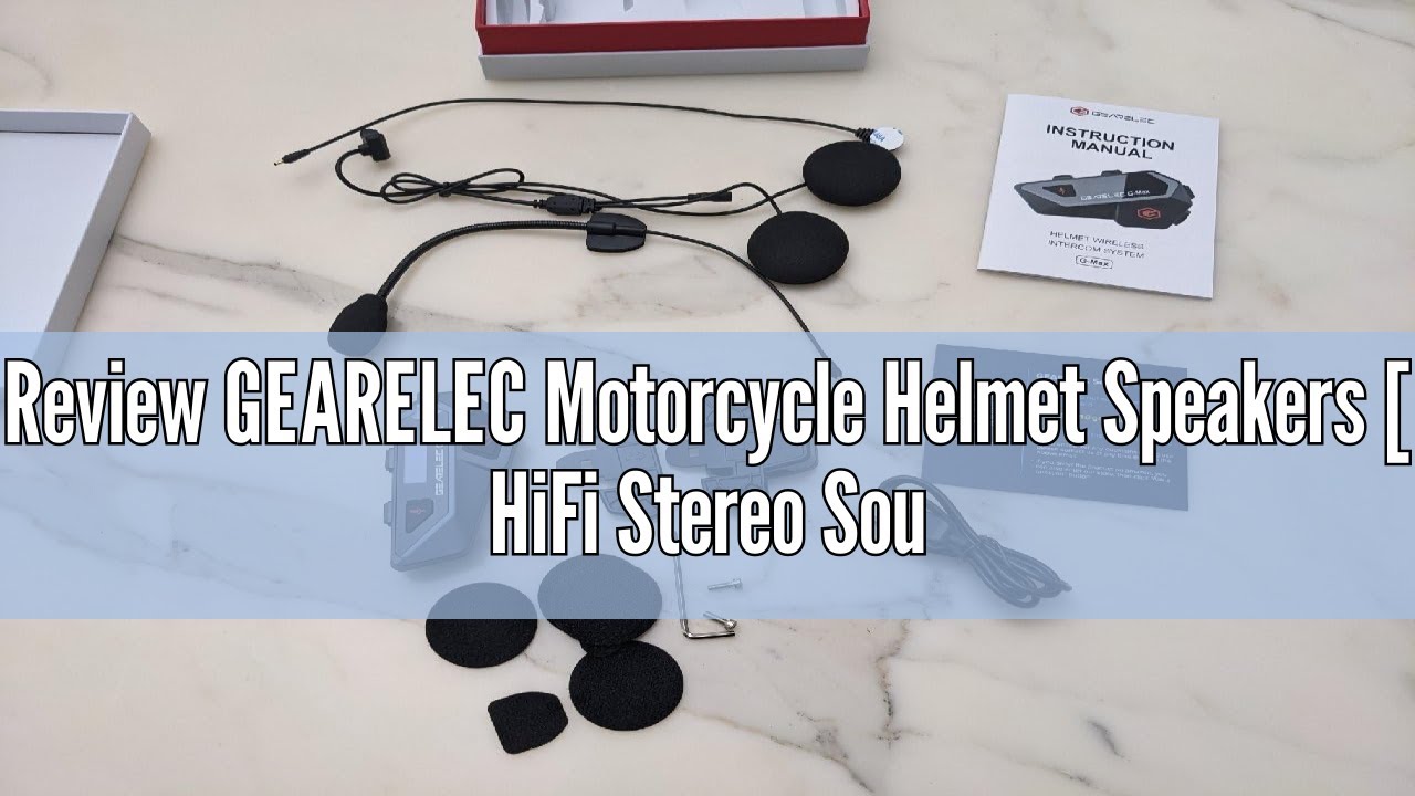 Review GEARELEC Motorcycle Helmet Speakers [ HiFi Stereo Sound ] [ Screen and RGB Lights ] 80Mph Cle