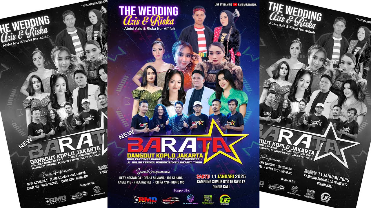 Thomas Azis Riska 🔴LIVE NEW BARATA ( 0817 0035 799 ) The Weddiing AZIS & RISKA || LIVE KP ...