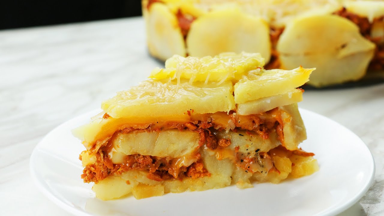 Lasaña de Papa y Carne al Pastor potato casserole