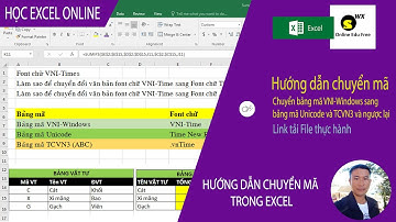 Chuyển mã trong Excel như thế nào