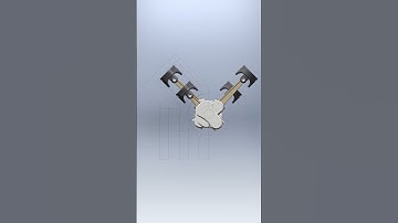 Split-pin Crankshaft V6 Engine #mechanism#HowItWorks#Solidworks #STEM #CAD #SatisfyingVideo#Relaxing