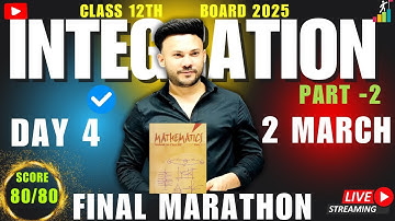 Class 12 Maths || Marathon #integrationclass12  #maths #oneshot 80/80 CBSE BOARDS 2025 CBSE PYQ 2024
