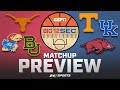 Big 12 vs SEC Challenge Preview 🏀 | Kansas/Kentucky, Texas/Tennessee, Arkansas/Baylor