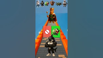 Tralello Trela vs Tung Tung Sahur_ With Build Queen Run Challenge😂🔥#Trending #funny #gaming #shorts