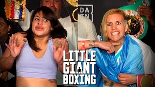 MARLEN ESPARZA VS GABRIELA CELESTE  CRAZY WEIGH INS & FACE OFF - BOTH FIGHTERS READY TO RUMBLE
