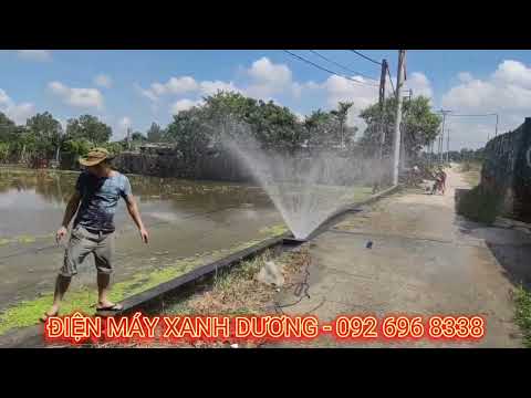 Video chạy máy bơm tõm thả phao - tạo oxi ao cá - bán kính... - youtube
