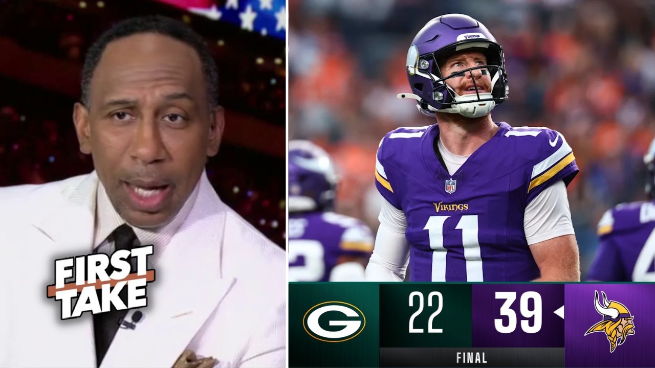 FIRST TAKE | Stephen A. Smith reacts to Carson Wentz & Vikings root out Packers 39-22 NFL Week 1