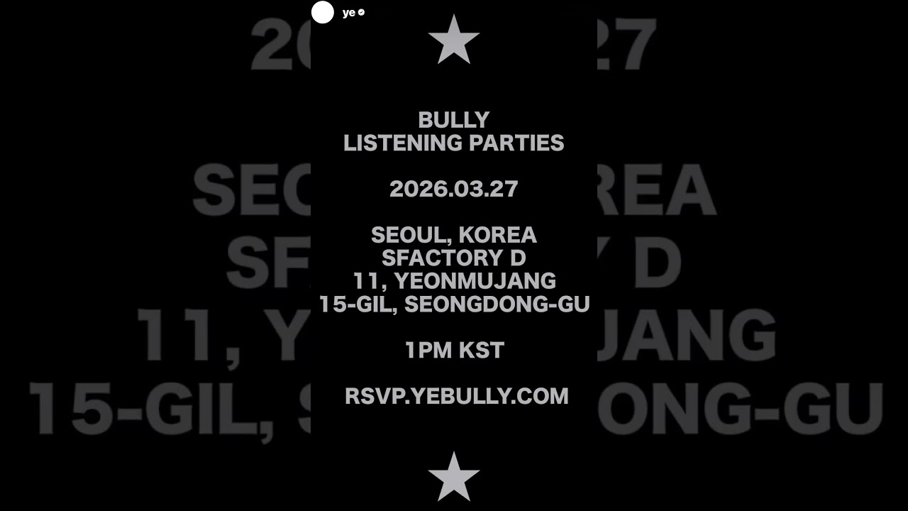 Kanye Bully Album Listening Party